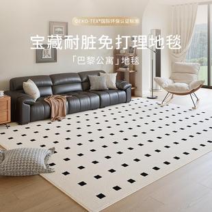硅藻丝防水抗污免打理地垫轻奢高级感家用 地毯客厅卧室2025新款