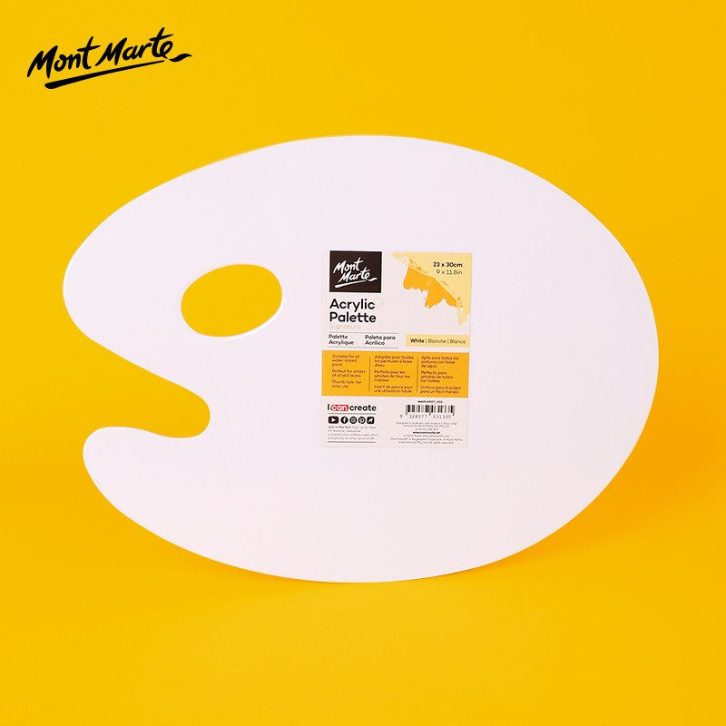 蒙玛特亚克力调色板美术生专m用大号国画油画水粉水彩颜料椭圆调