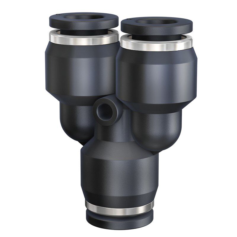 黑色PY8三通气管快插m气动快速接头空压机一分二4/6/10/12/16白色