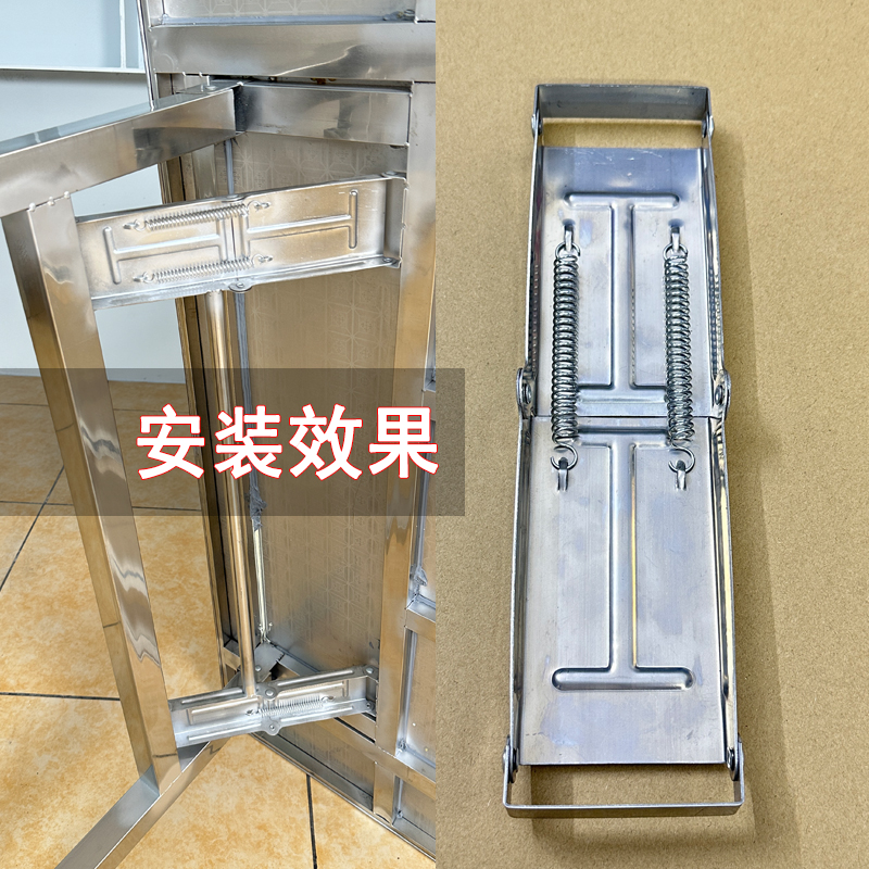 16件套不锈钢折叠桌弹簧支架配件C加厚双铰链承重支撑餐桌子台大