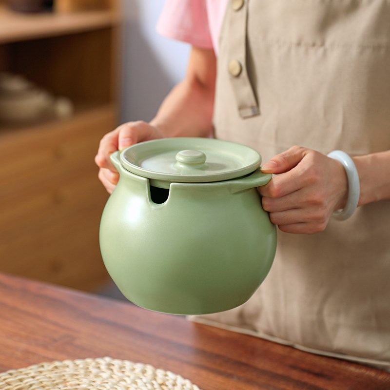 家用耐高温陶瓷猪油罐o厨房大容量红油罐子辣椒油泼辣子调料储存