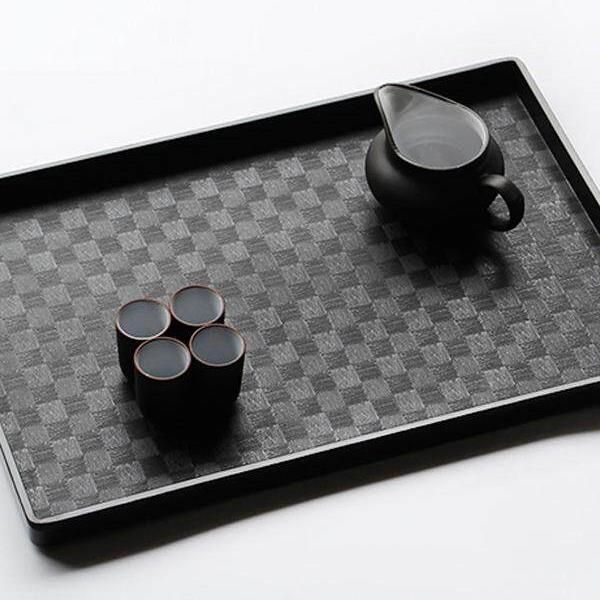 塑料托盘长方形商用杯子盘收纳杯盘家用客厅茶杯北欧简约水杯方盘