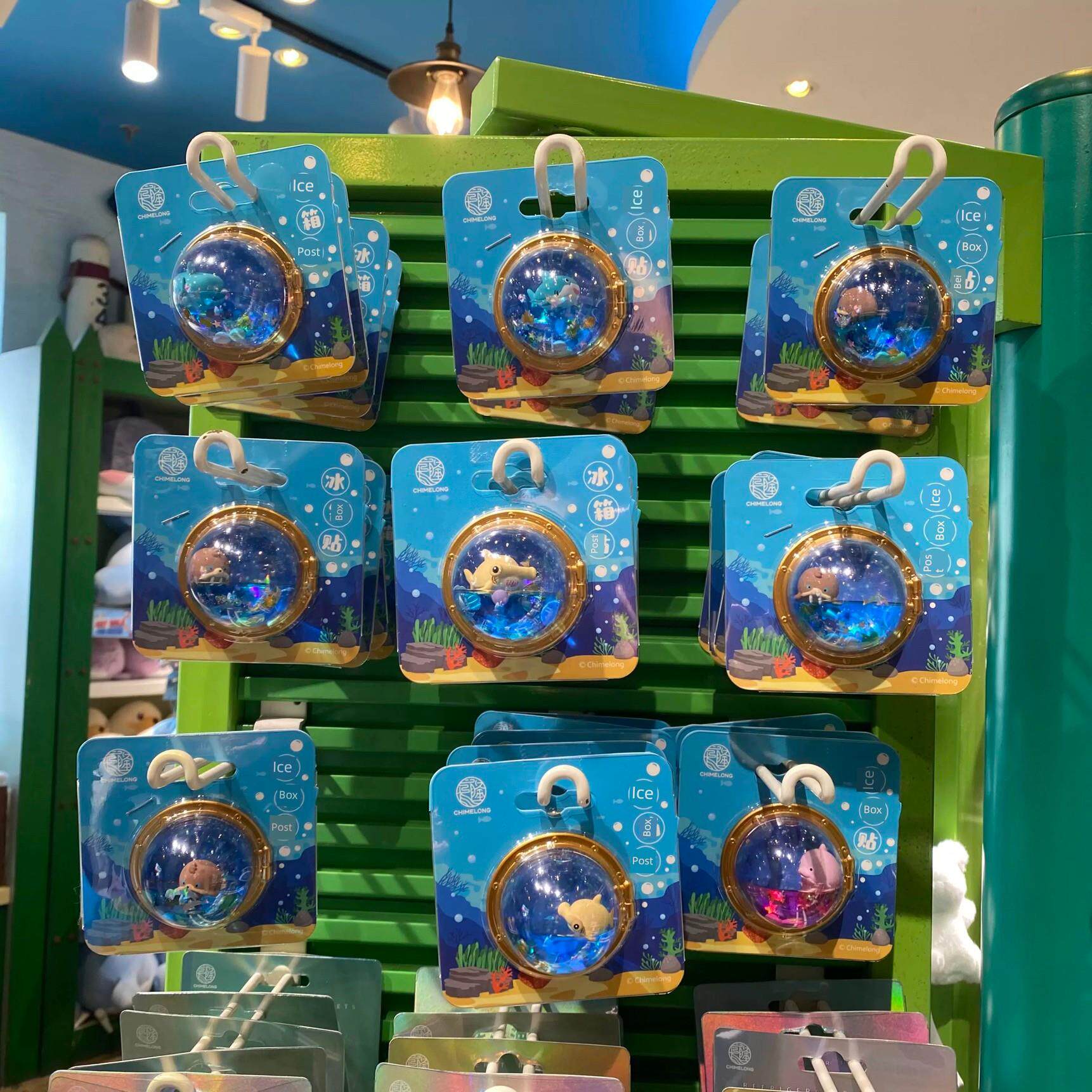 珠海长隆海洋王国纪念品海豚注油冰箱贴入油磁性贴鲸鲨海象锤头鲨