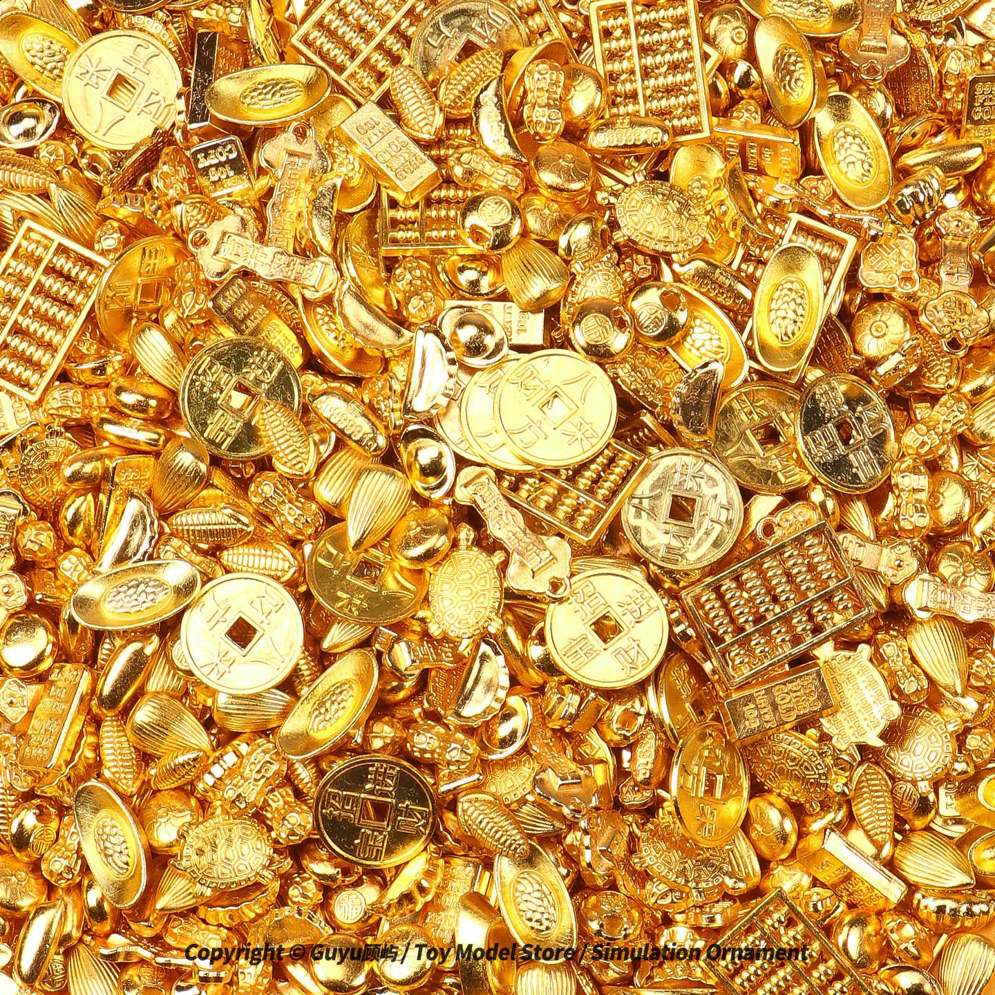 仿真黄金小金元宝金条金砖金瓜子金豆金米模型沙金摆件
