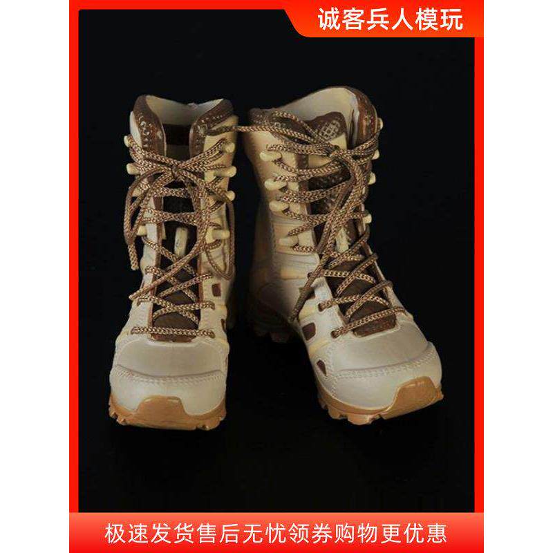 1/6女款兵人素体用鞋子迈乐靴作战靴登山靴 现代潮流空心系鞋带