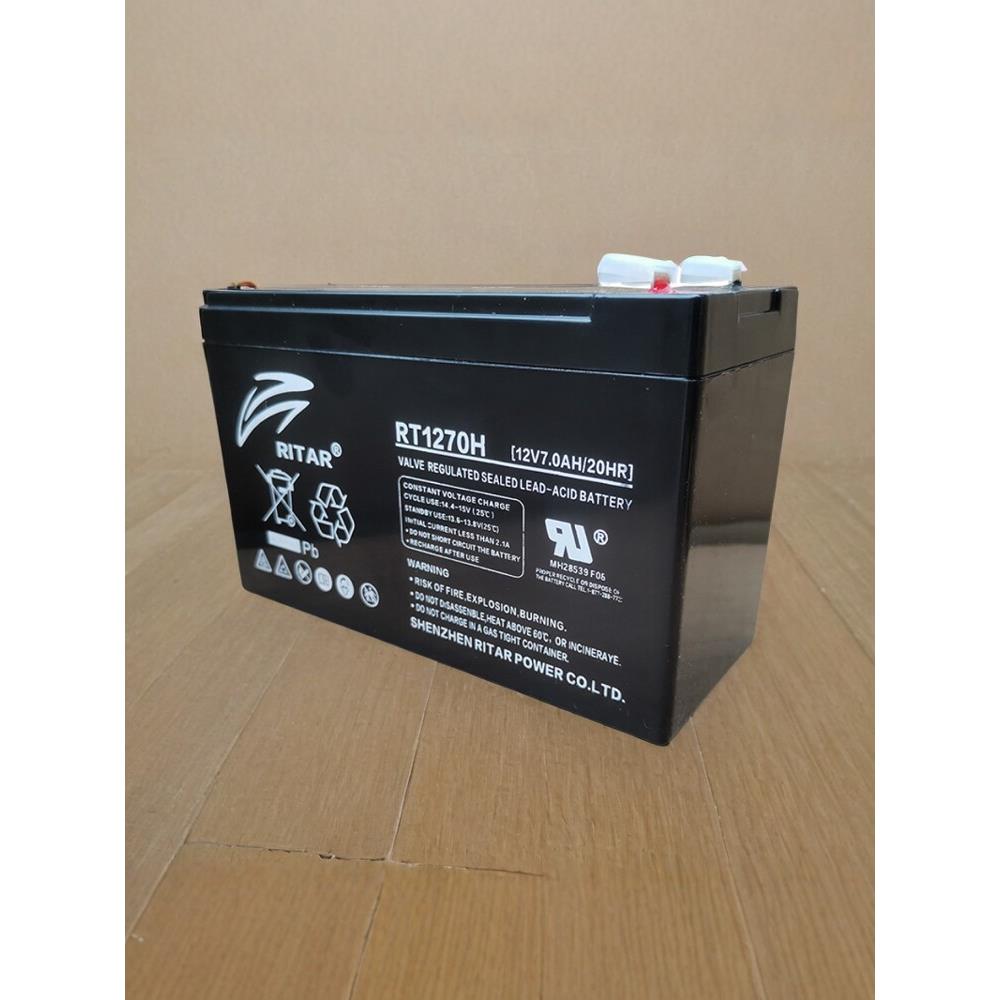 RITAR瑞达RT1270H蓄电池12V7AH通力电梯平层应急电源备用UPS电池