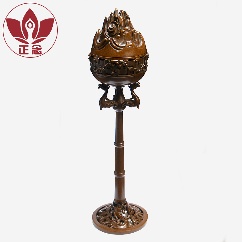 庆松堂苏工铜炉名家胡庆松制竹节博山炉复古摆件沉香檀香薰香