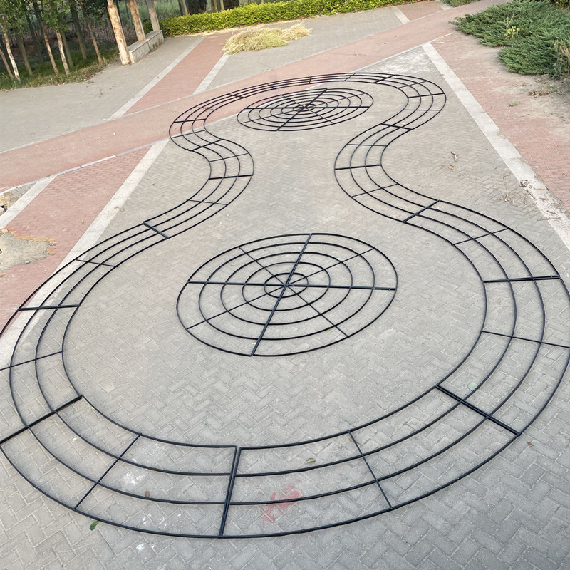 喜诺婚庆道具铁艺水晶珠帘酒店婚礼堂吊顶公主架圆环架子定制舞台