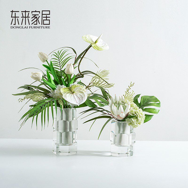 简约现代餐桌花仿真花假花摆设样板房售楼处软品