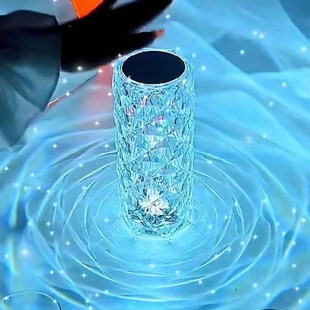 水晶台灯网红玻璃夕阳灯黄昏落日氛围床头灯卧室触摸电