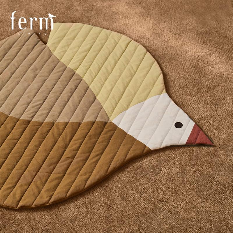 丹麦进口Ferm Living Swif Bird童趣地垫沙发装饰地毯儿童房卧室