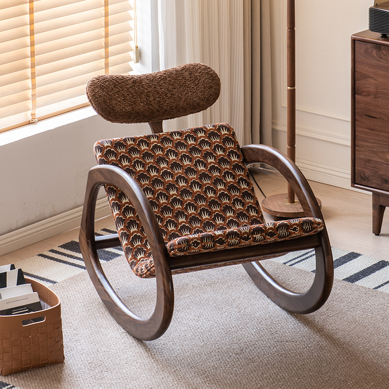美式复古懒人摇摇椅躺椅阳台卧室家用休闲椅单人客厅实木逍遥椅