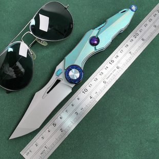 奥地利M390粉末钢折刀机甲高硬度锋利野外露营防身折叠户外水果刀