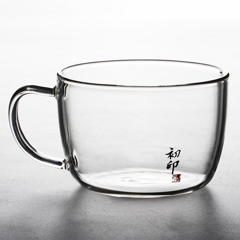 玻璃早餐杯 耐热玻璃燕麦杯麦片杯可微波炉加热牛奶杯把号