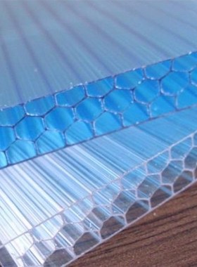 8-16mmPC蜂窝阳光板厂家直销平顶温室大棚加强加硬品质好十年质保