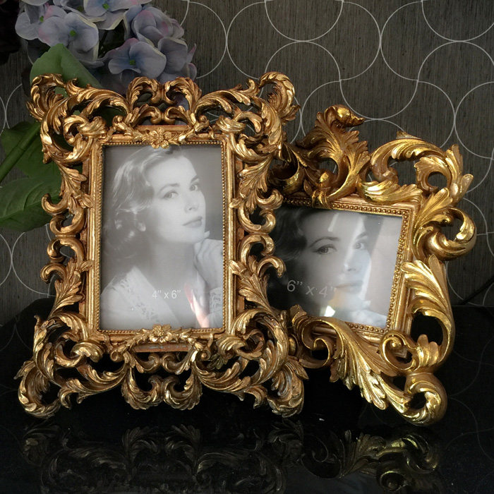欧式做旧像框摆台巴洛克宫廷组合相框架异形纹理照片树脂象框挂墙