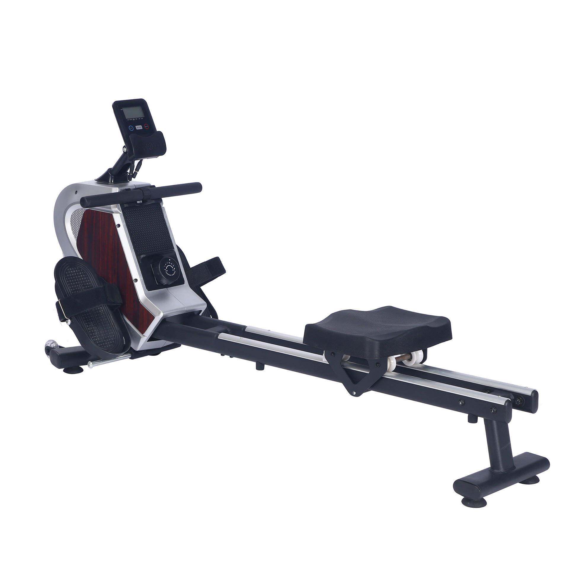 健身房有氧运动磁阻双轨划艇机家用可折叠健身器材室内静音划船机