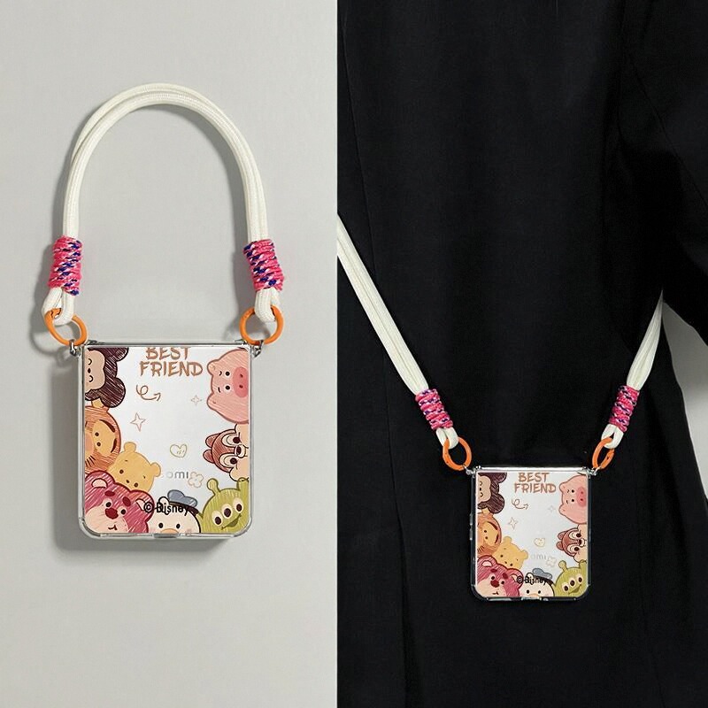 适用于华为Pocket 2手机新款折叠屏P50Pocket女斜挎带挂绳Pocket2优享版保护套透明硅胶S全包翻盖防摔软壳