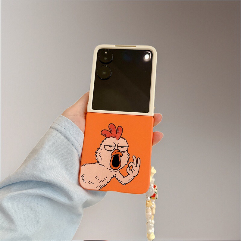 适用于小米mix2手机壳三星Zflip7华为P50Pocket拼色折叠荣耀OPPO FindN3摩托罗拉razr60手链PuraX撞色保护套5