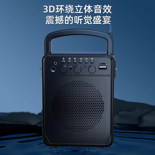 乐儿飞D009无线蓝牙音箱大音量小音响家用户外广场舞手提便携式AR