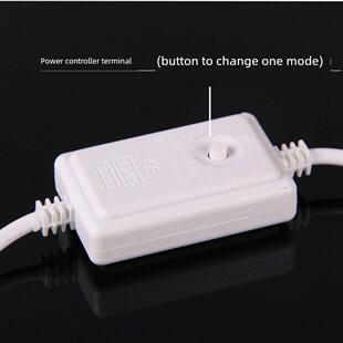 led灯带控制器220V彩灯配件两针六彩跑马灯带专用插头控制器电源