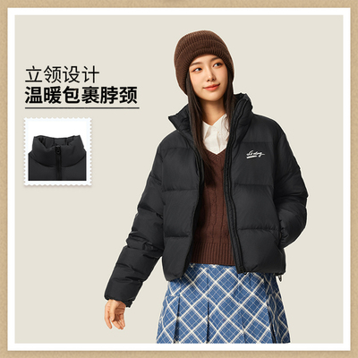 李宁女子鸭绒短羽绒服
