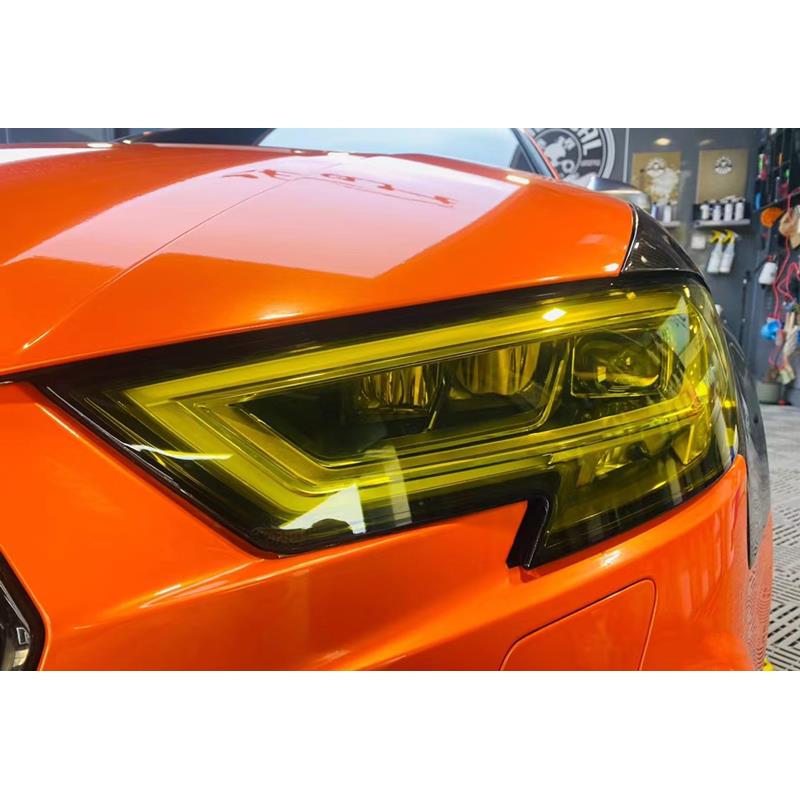 包邮车灯改色膜 灯膜荧光黄灯膜黄金雾灯贴纸 大灯膜透光膜车贴