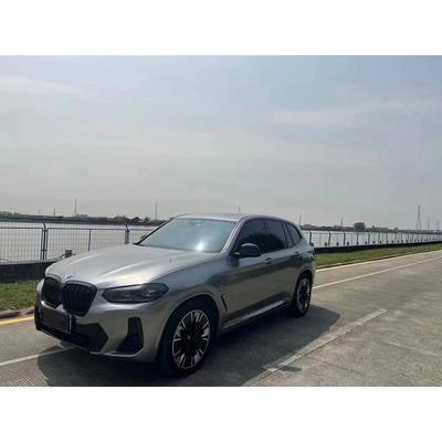 全车改色膜液态金属银 超亮风暴黄 亮面卡其米兰车身贴膜