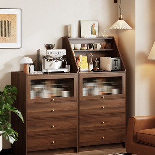 客厅高低柜组合斗柜餐边柜一体五斗橱收纳柜卧室沙发旁靠墙储物柜