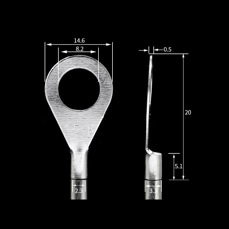 黄铜镀银OT冷压接线端子OT1.5-8  圆型裸端头  铜鼻子 1000只