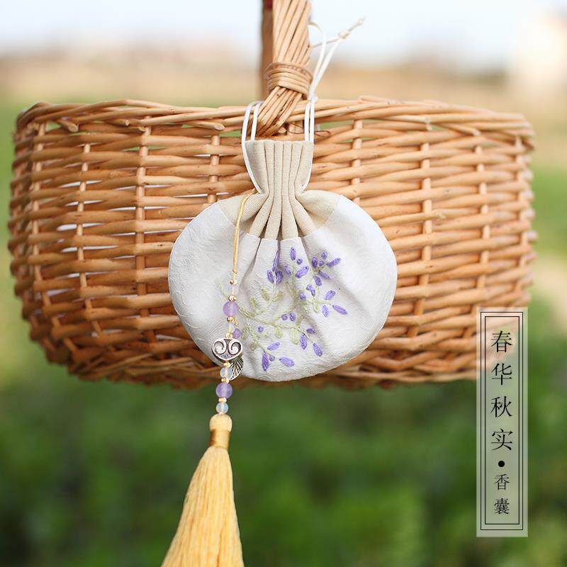 刺绣香囊自己绣diy材料包古风苏绣荷包初学手工自制香包汉服随身