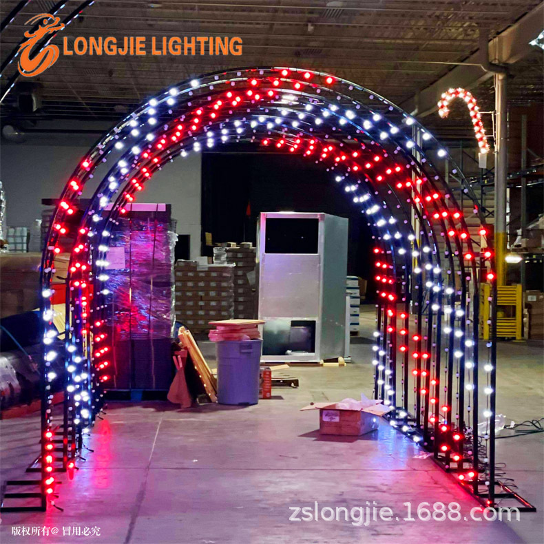 高3米 宽3米 点光源全彩时光随道灯 LED拱门造型灯