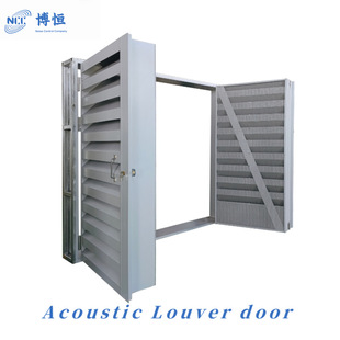 幕墙百叶欧标美标标准 暗室通风系统 百叶门 工业降噪解决方案