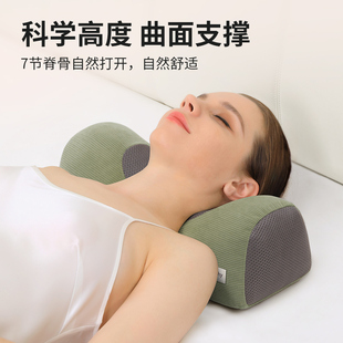 全荞麦枕头单人宿舍p带枕套助睡眠硬枕加高颈椎枕芯家用护颈枕
