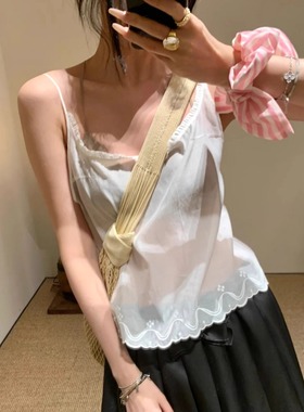 ICEYY marchen法式设计感甜美吊带背心女休闲高级感小众百搭上衣
