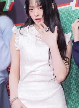 ICEYY shushut赵今麦张元英同款小飞袖修身连衣裙女甜美收腰长裙