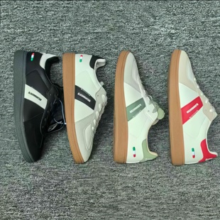 防滑轻便简约运动休闲鞋 外贸出口尾货男女低帮复古经典 拼色德训鞋