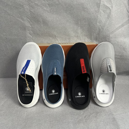 出口意大利单男士轻便透气舒适室外半拖防滑耐磨懒人运动拖鞋