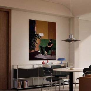 中古风客厅装 饰画温馨抽象人物卧室壁画小众复古马蒂斯玄关挂画