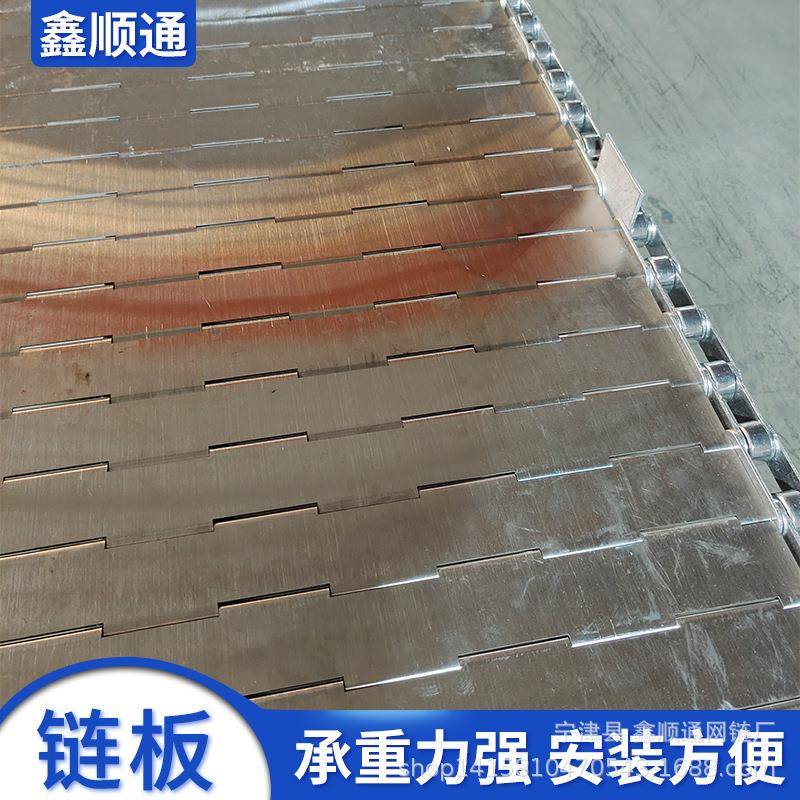 不锈钢链板果蔬清洗机输送带啤酒饮料灌装流水线工业板链式传送带