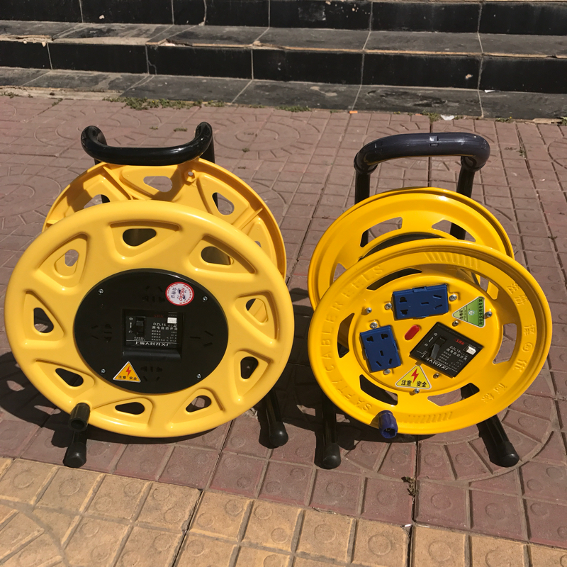 (店主推荐)好质量手提卷线盘绕线器 配过载漏电保护器 接线空盘