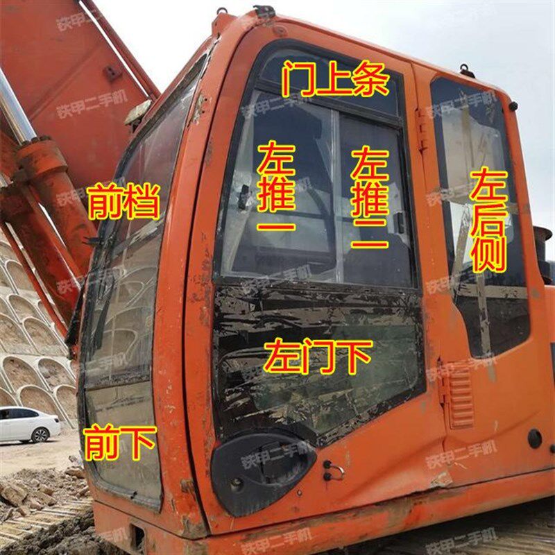 振宇230挖掘机玻璃詹阳JY633-J.JY623E JY621E档风下车门上玻璃