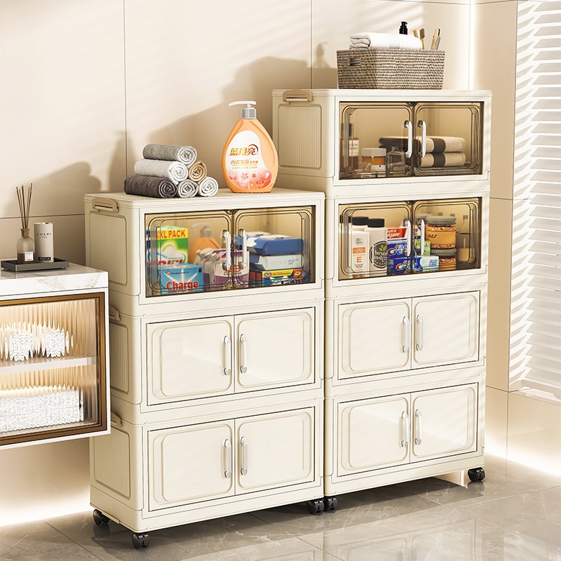 多层抽屉式收纳柜带轮储物柜整理箱盒塑料玩具柜子床头柜SJ6