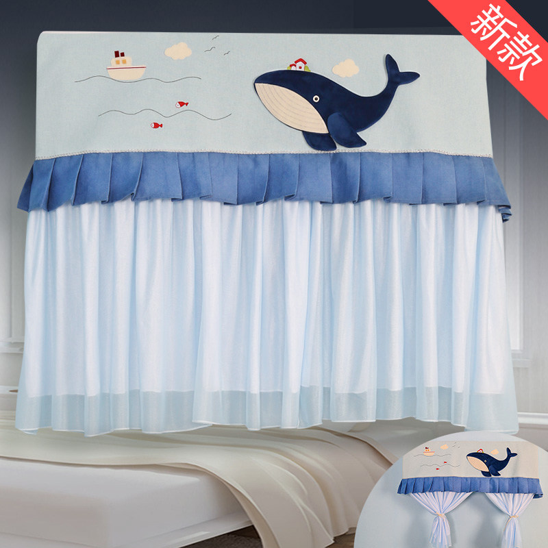 空调fang遮风板挡风板布艺防直吹防风挡风帘卧室挂机月子空调罩套