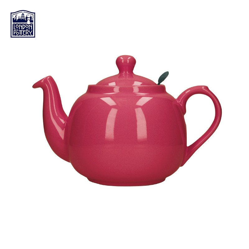 London Pottery胭脂红田园英式陶瓷茶壶花茶壶咖啡壶带茶漏下午茶