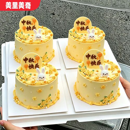 加冰发货|中秋节巧克力蛋糕装饰