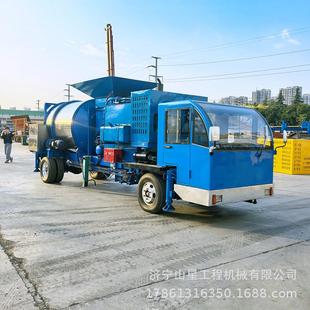 车头牵引沥青搅拌罐车1.5方滚筒搅拌加热拌和机高速修补搅拌机