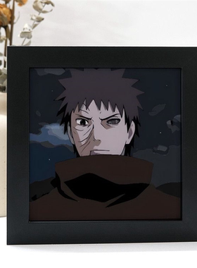 火影忍者周边相框二次元桌面摆件宇智波带土角色定制礼物送朋友