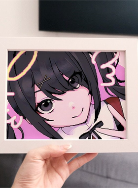 主播女孩重度依赖糖糖ins精致相框摆台漫展摆件二次元桌面装饰画