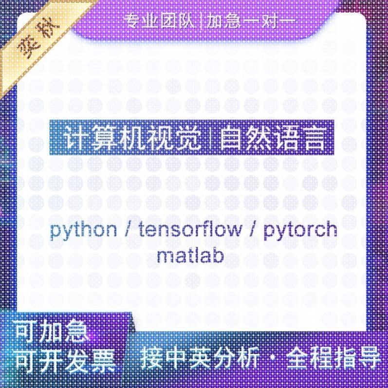 Python深度学习opencv图像处理算法知识图谱代做pytorch神经网络